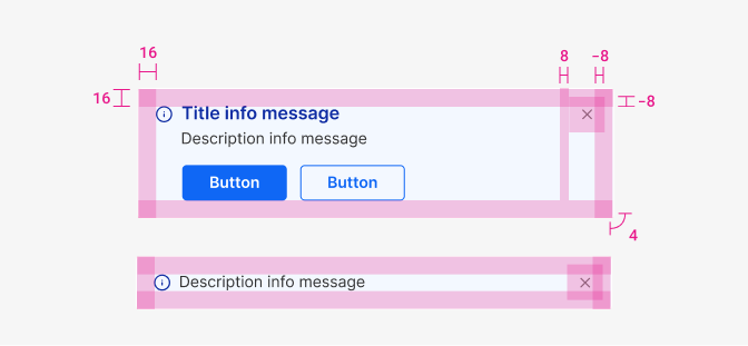 section message paddings and margins