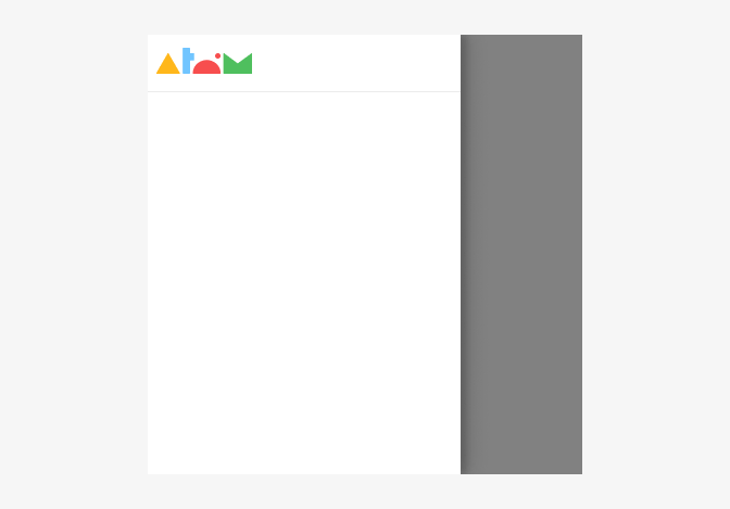 drawer overlay