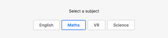 toggle group as radio buttons
