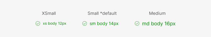 Typography specs for Inline messages